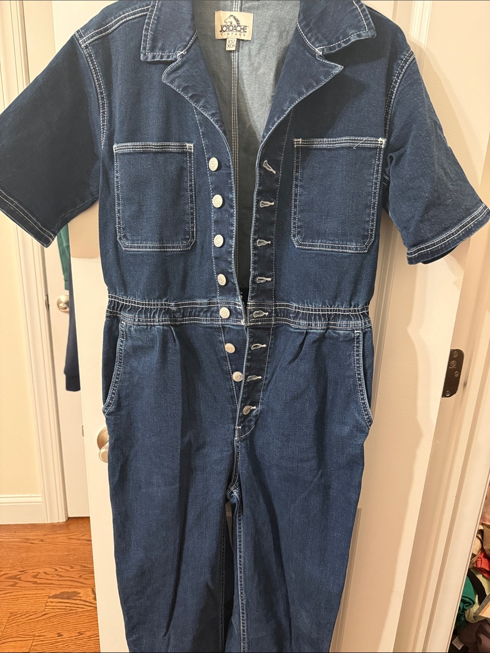Jordache Dark Blue Button-Fly High-Rise Jeans